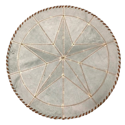 Cowhide Rug - Hair-On Decorative Star Shaped Round - Premium Quality - Luxurious Durable Accent