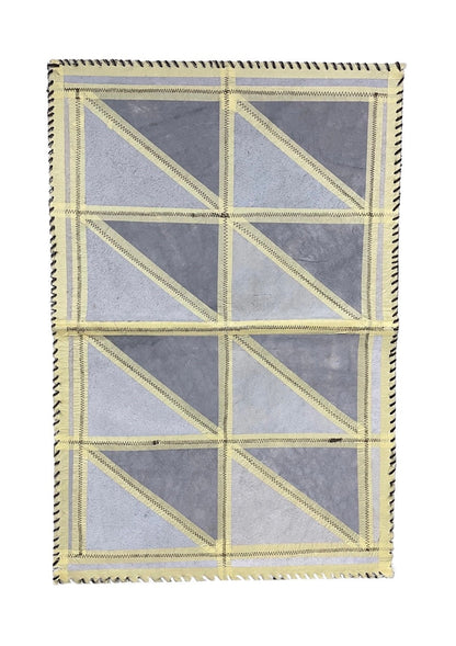 Patchwork Cowhide Rug Rectangular Design