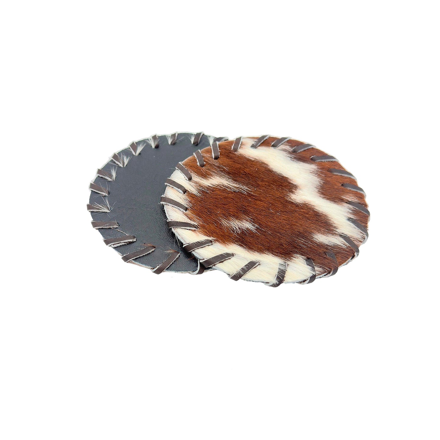 Authentic Cowhide Placemats & Coasters Rectangular Laced - Pick & Get Rustic Elegance for Your Table