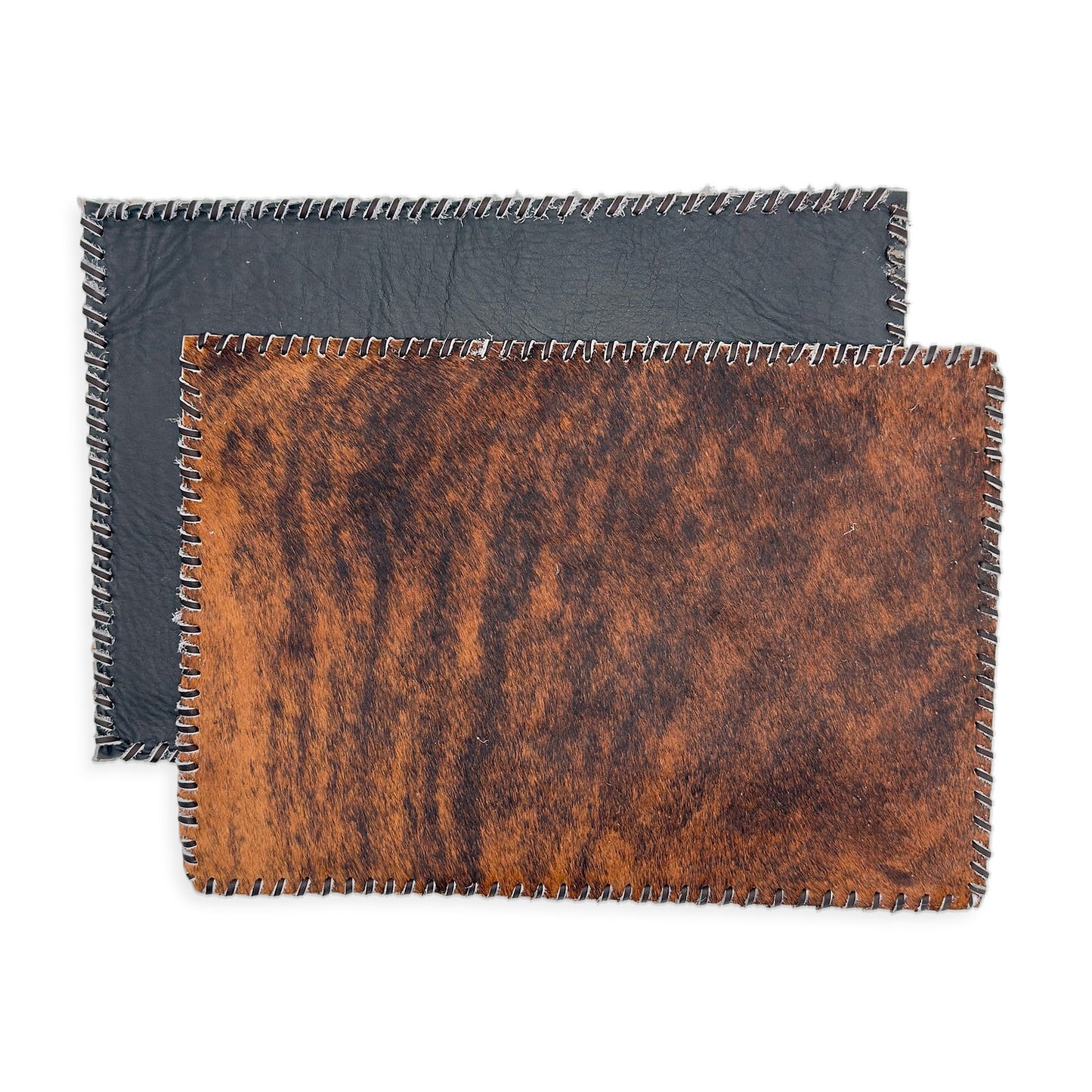 Authentic Cowhide Placemats & Coasters Rectangular Laced - Pick & Get Rustic Elegance for Your Table