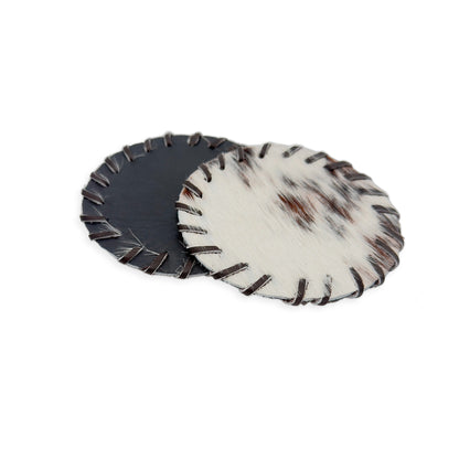 Authentic Cowhide Placemats & Coasters Rectangular Laced - Pick & Get Rustic Elegance for Your Table