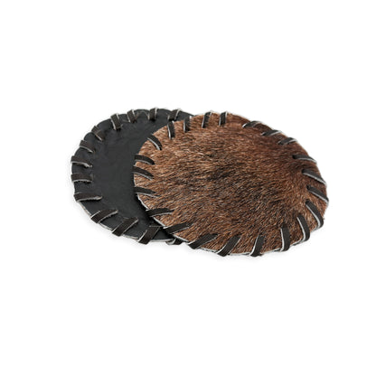 Authentic Cowhide Placemats & Coasters Rectangular Laced - Pick & Get Rustic Elegance for Your Table