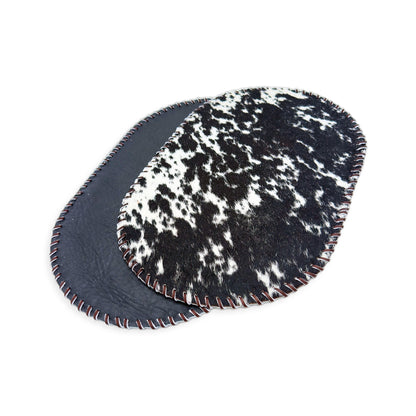 Authentic Cowhide Placemats & Coasters Oval Laced - Pick & Get Rustic Elegance for Your Table