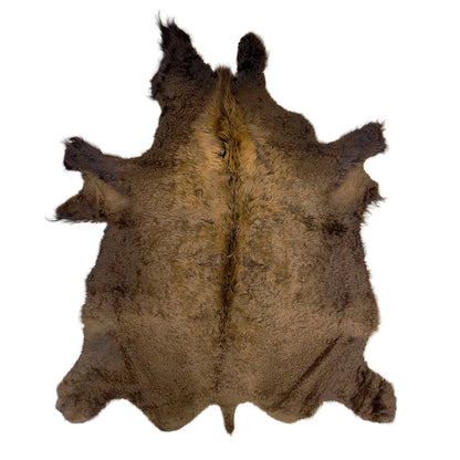 Premium Natural Bison Hair-On Hide Rug - First Grade American