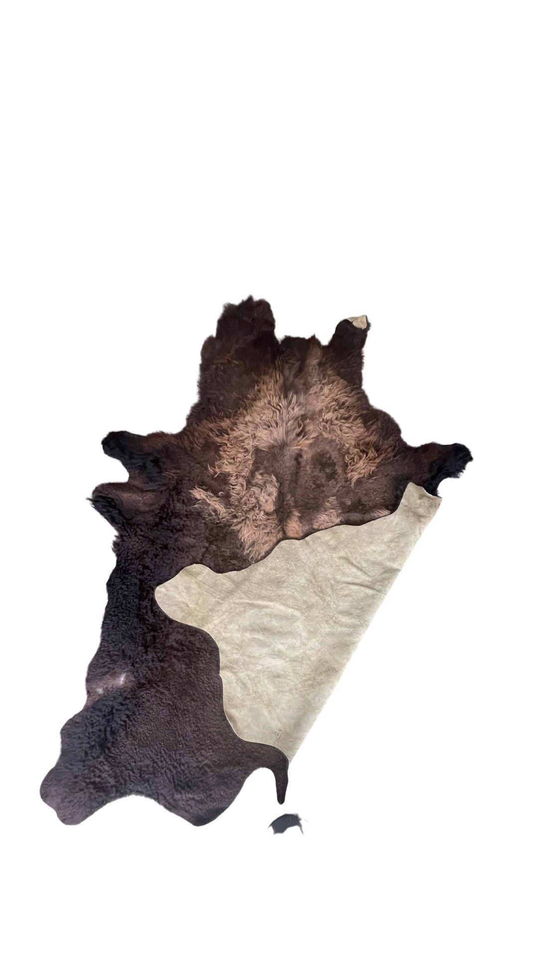 Bison/Buffalo Hair-On Good Second Grade Hide Large