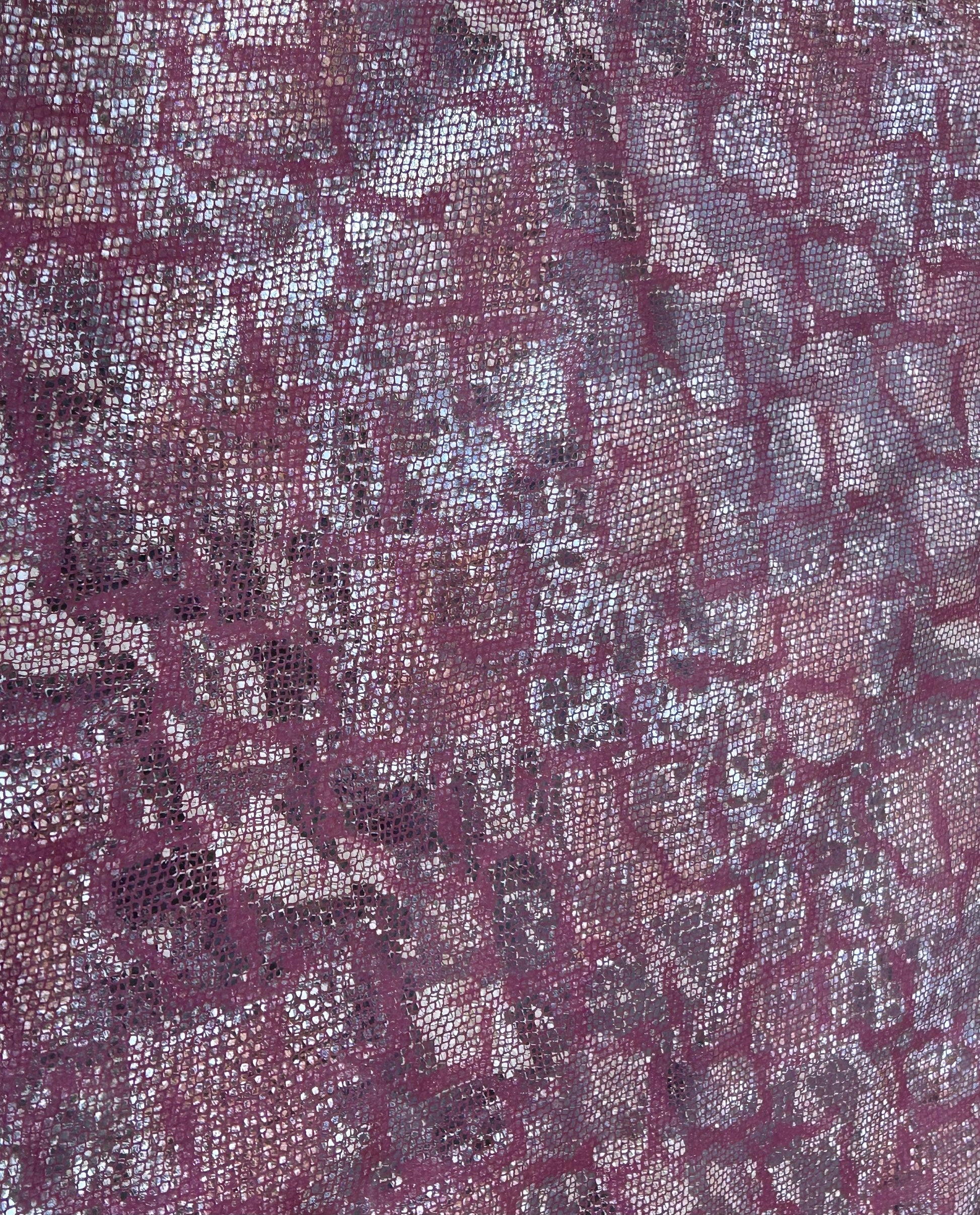 Italian Goat Leather Imitation Snake Skin