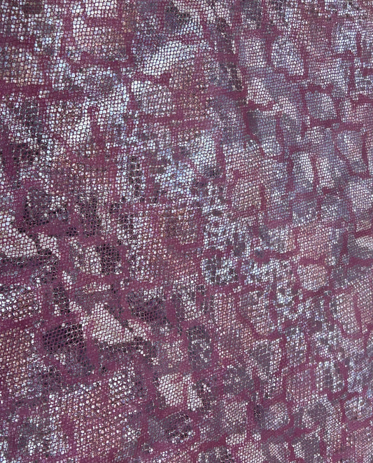 Italian Goat Leather Imitation Snake Skin