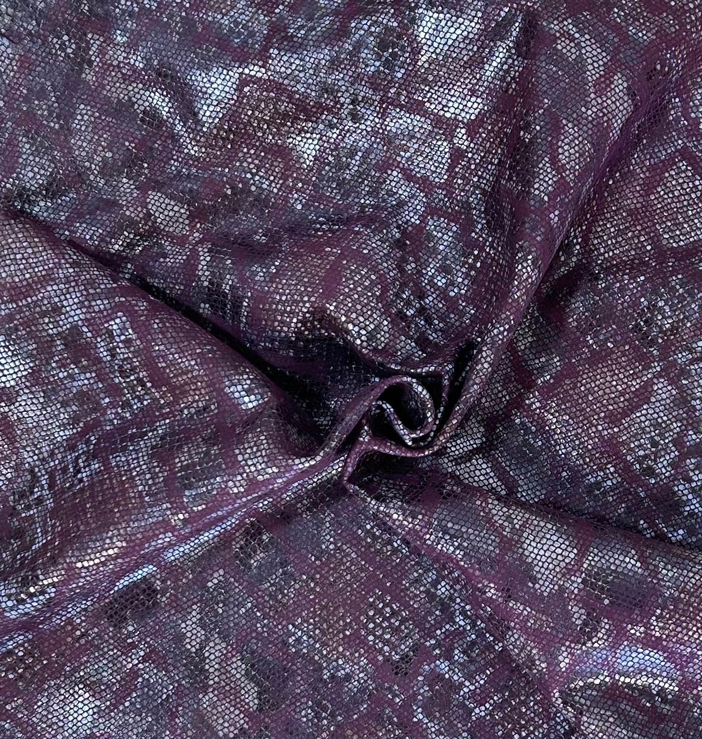 Italian Goat Leather Imitation Snake Skin