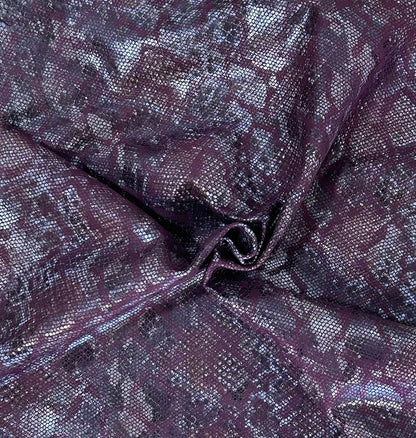 Italian Goat Leather Imitation Snake Skin