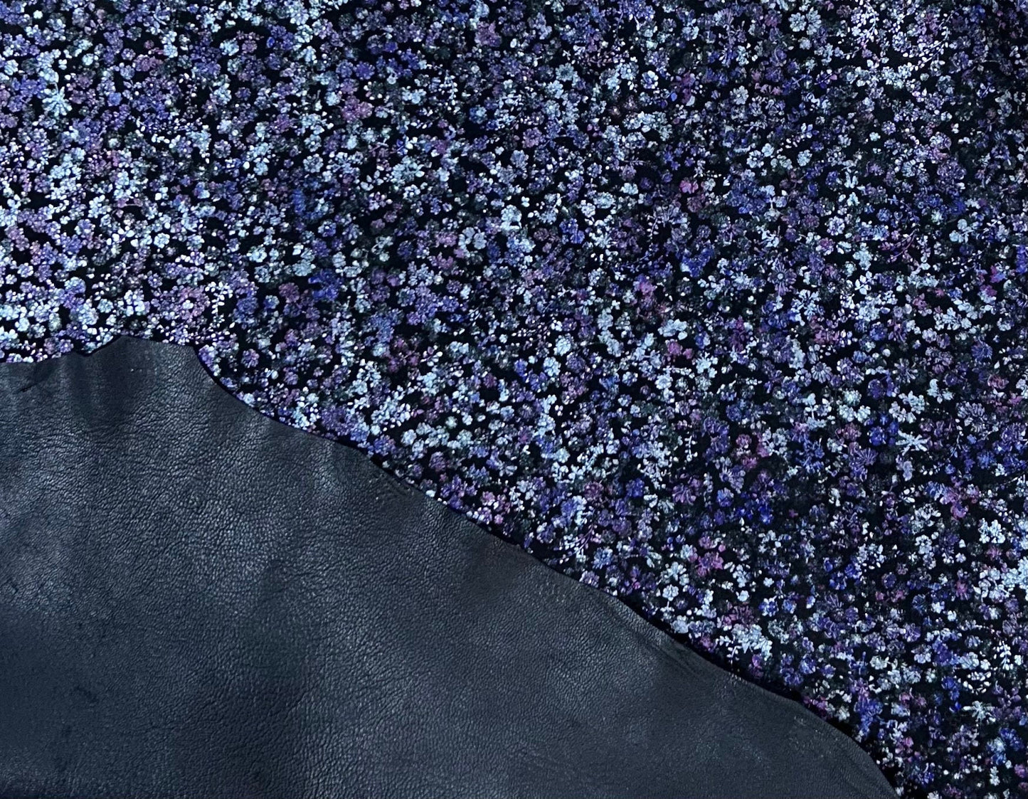 Italian Goat Leather With Floral Pattern