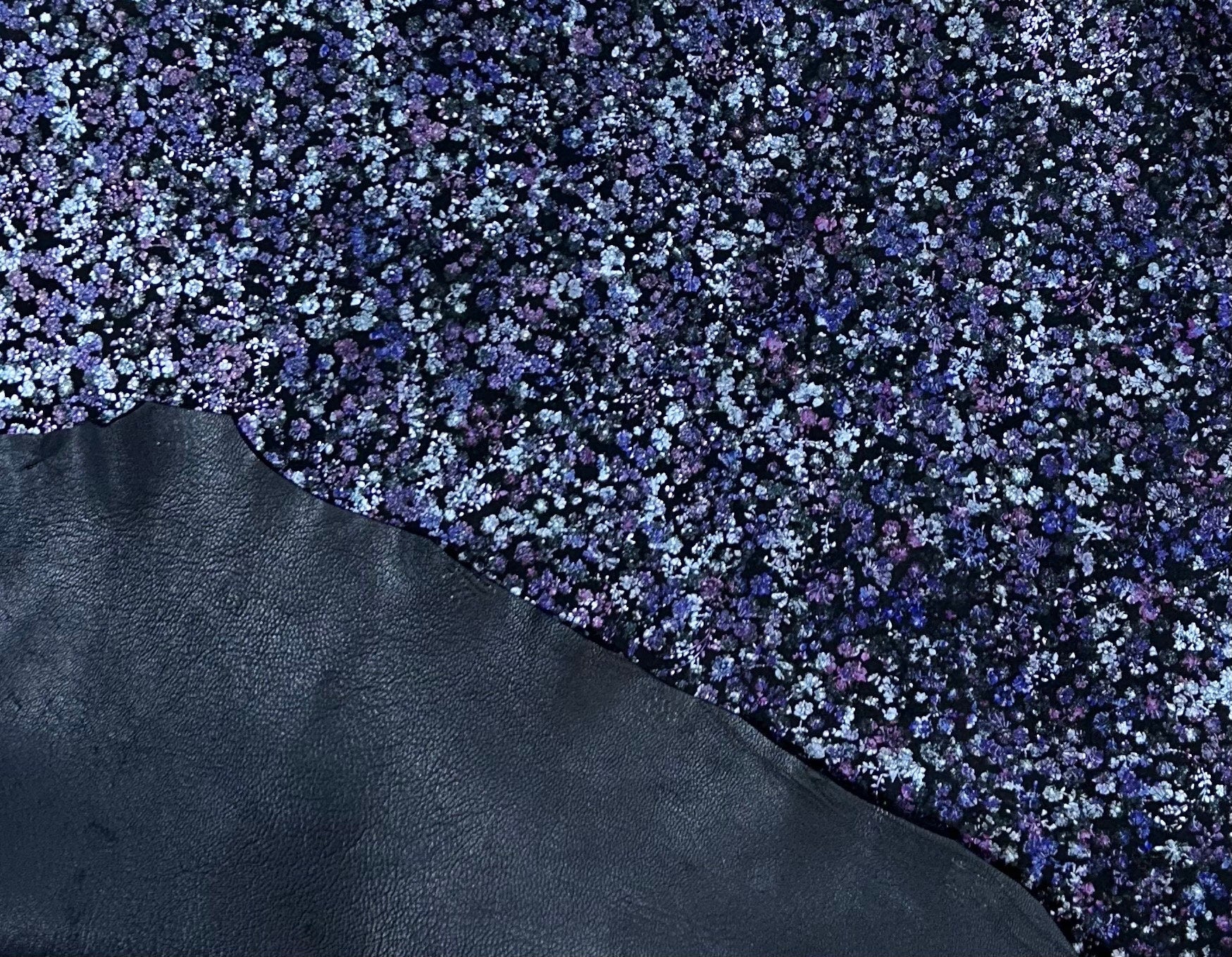 Italian Goat Leather With Floral Pattern