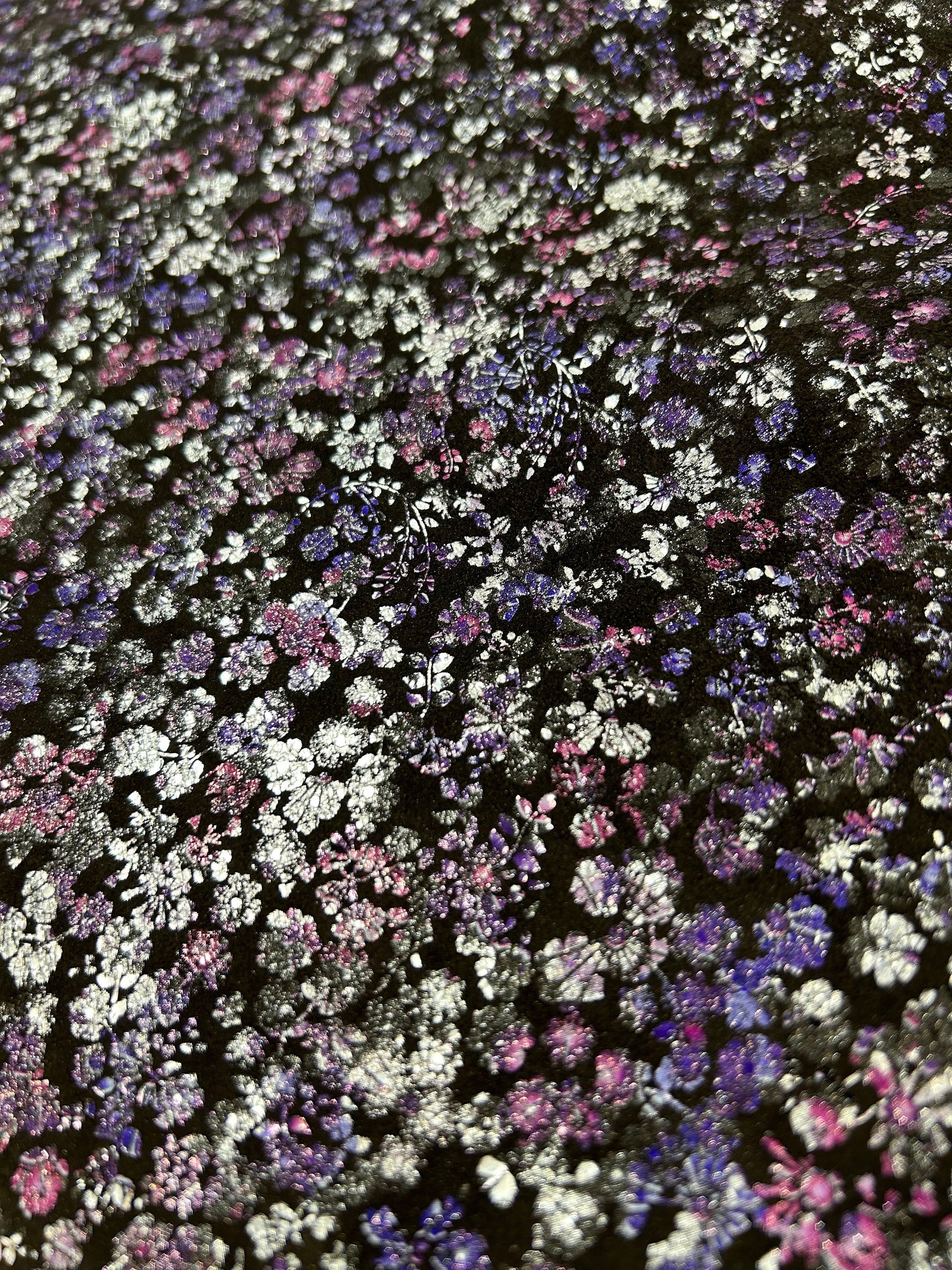 Italian Goat Leather With Floral Pattern