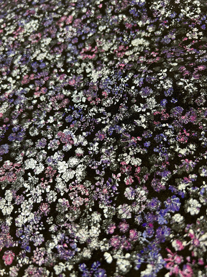 Italian Goat Leather With Floral Pattern