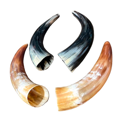 Polished Cow Drinking Horn - Authentic & Handcrafted