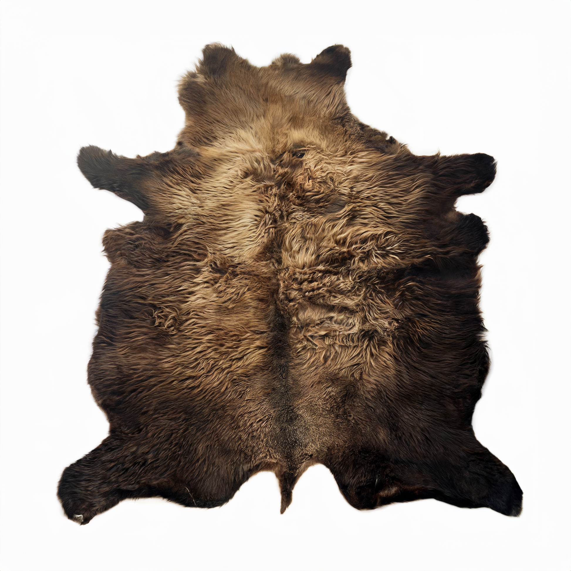 Premium Natural Bison Hair-On Hide Rug - First Grade American