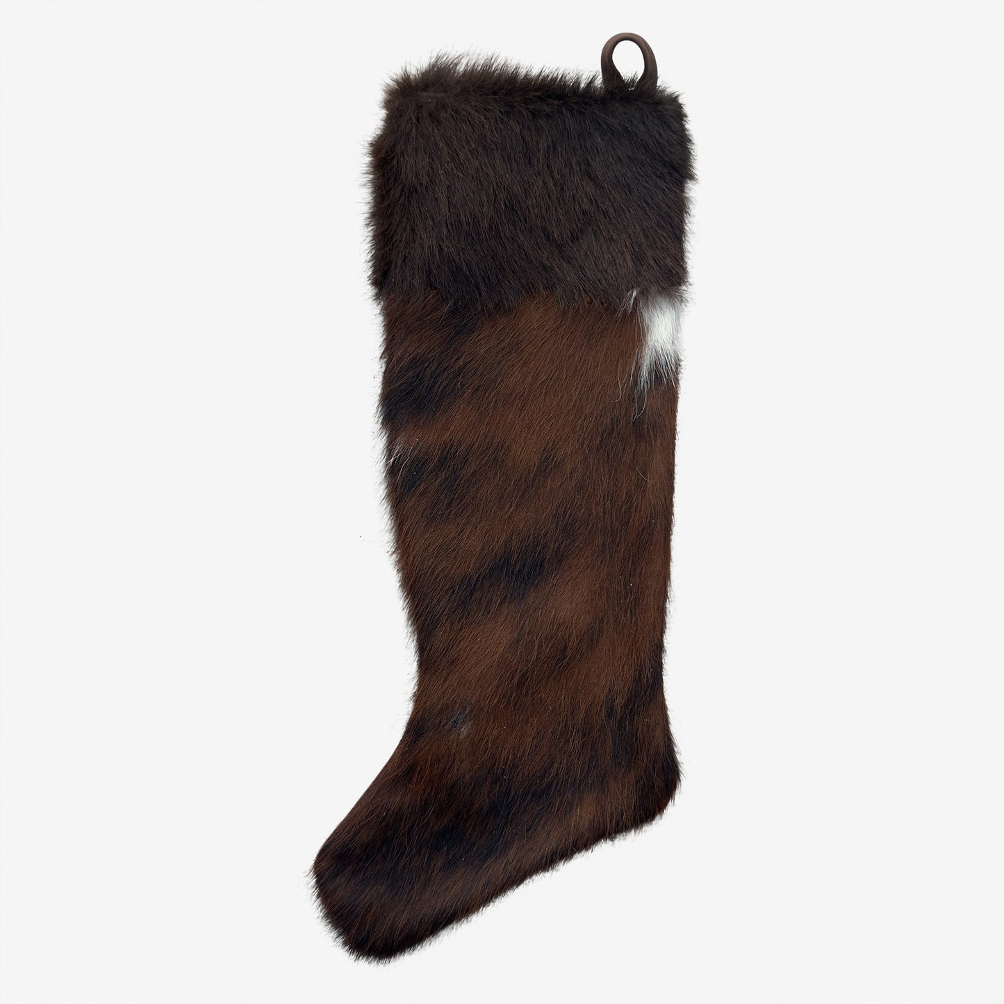 Cowhide Stocking - Hair-On Rustic Holiday Decor - Premium Quality - Natural Material