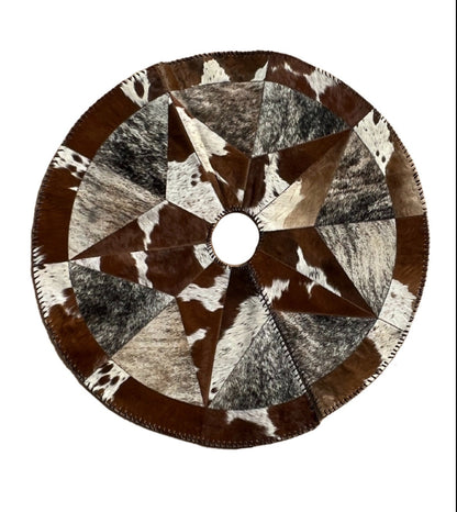 Hair-On Leather Christmas Tree Skirt