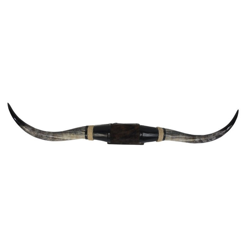 Cow Horn Decorative Accent - Mounted Polished 5Ft Rustic Premium Quality
