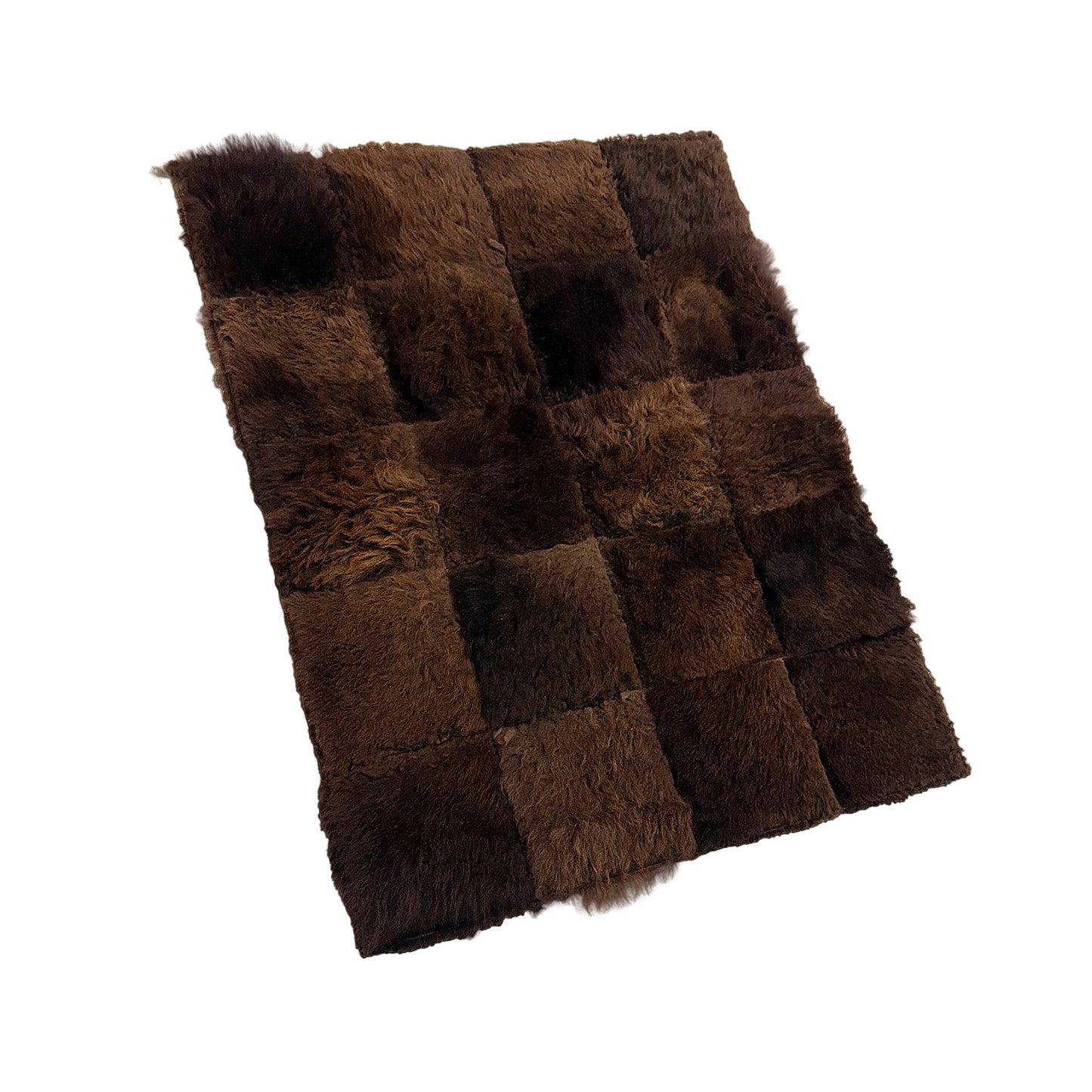 Bison Patchwork Rug | Handmade Hair-On – 8 × 5 Ft