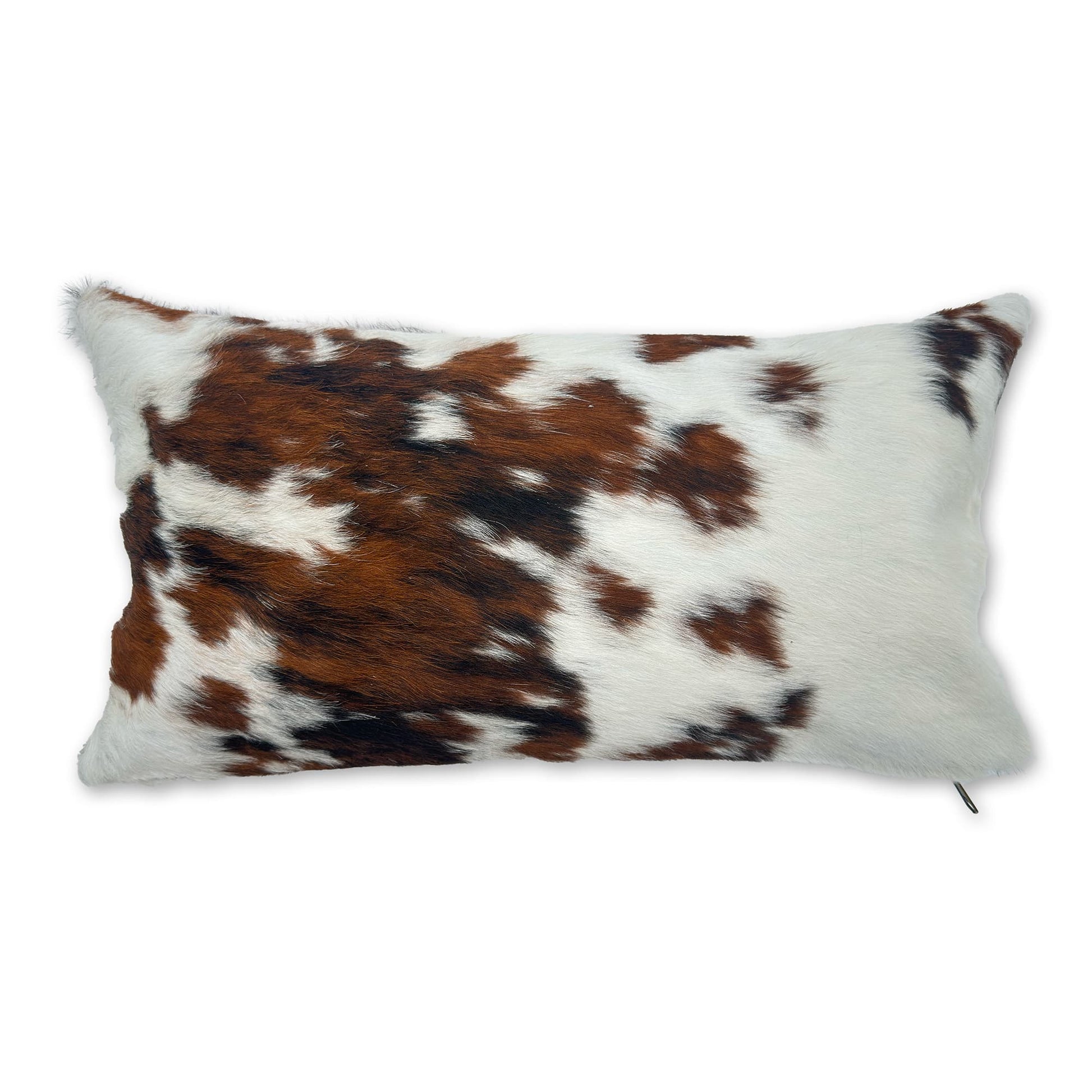 Premium Hair-On Hide Rectangular Pillow 12x20 - Tricolor Natural Pattern - Trahide
