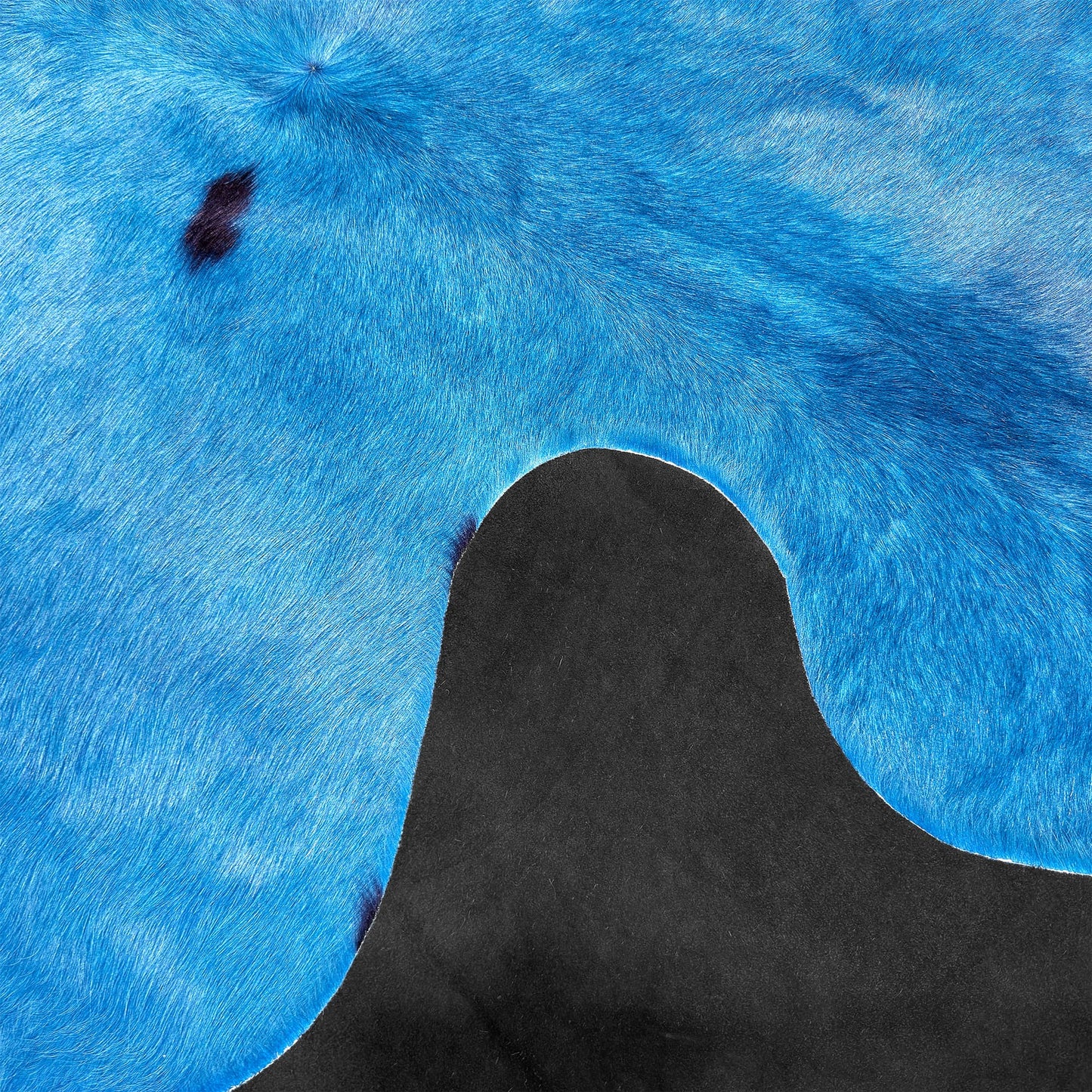 Premium Dyed Hair-On Cowhide Rug Blue - Natural Pattern First Grade