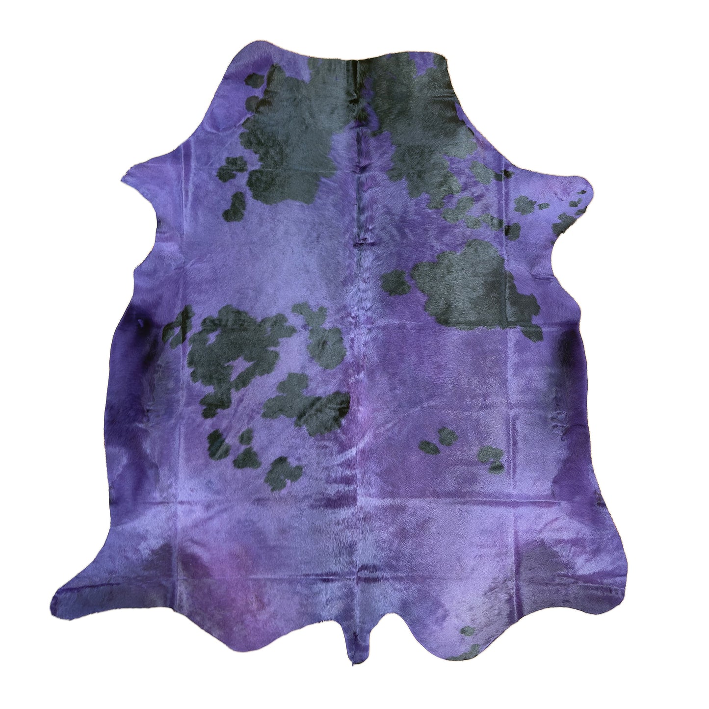 Premium Dyed Hair-On Cowhide Rug Purple - Natural Pattern First Grade