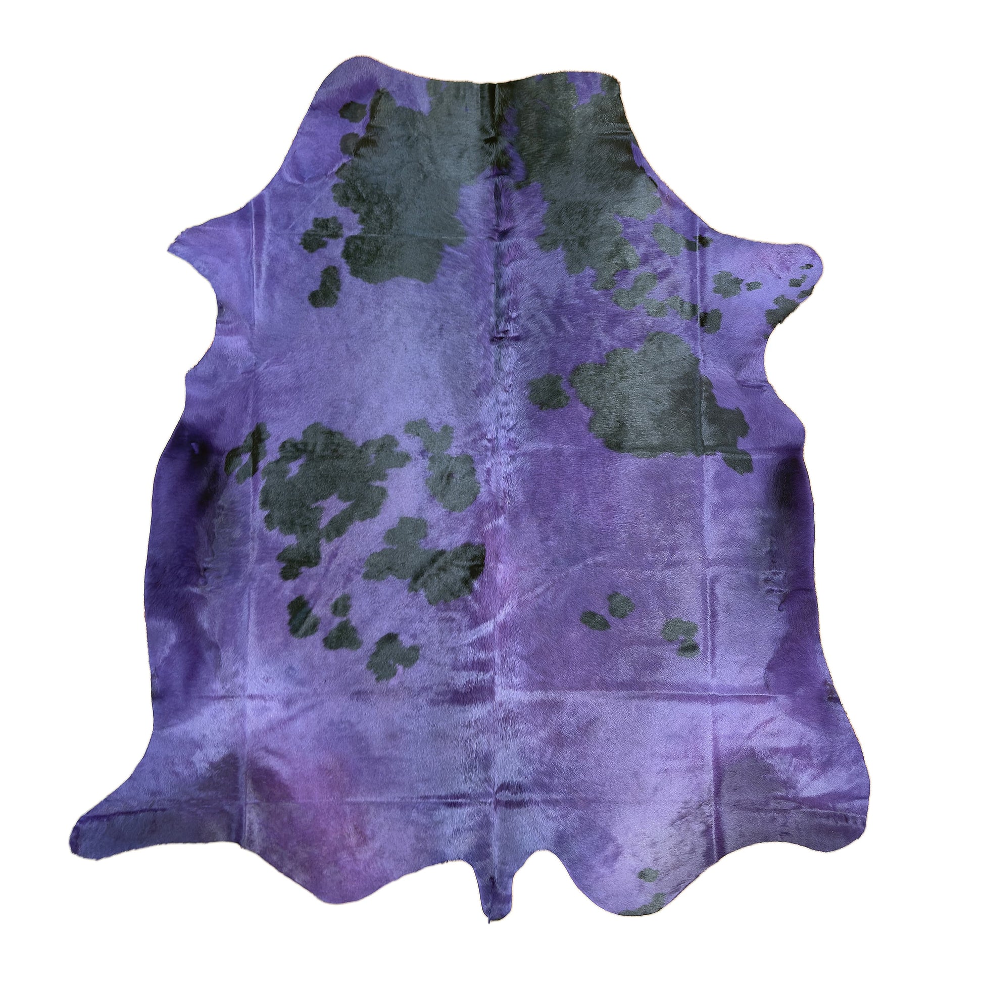 Premium Dyed Hair-On Cowhide Rug Purple - Natural Pattern First Grade