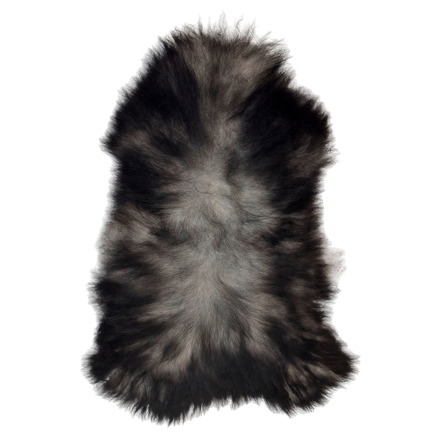Luxury Norwegian Viking Heritage Sheepskin - Deep Black Long-Hair