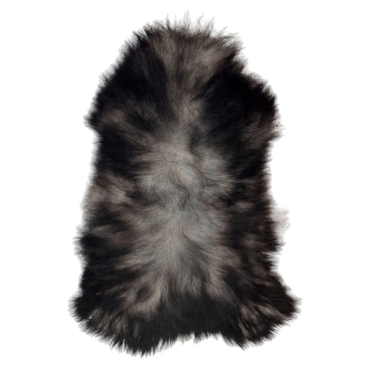 Luxury Norwegian Viking Heritage Sheepskin - Deep Black Long-Hair