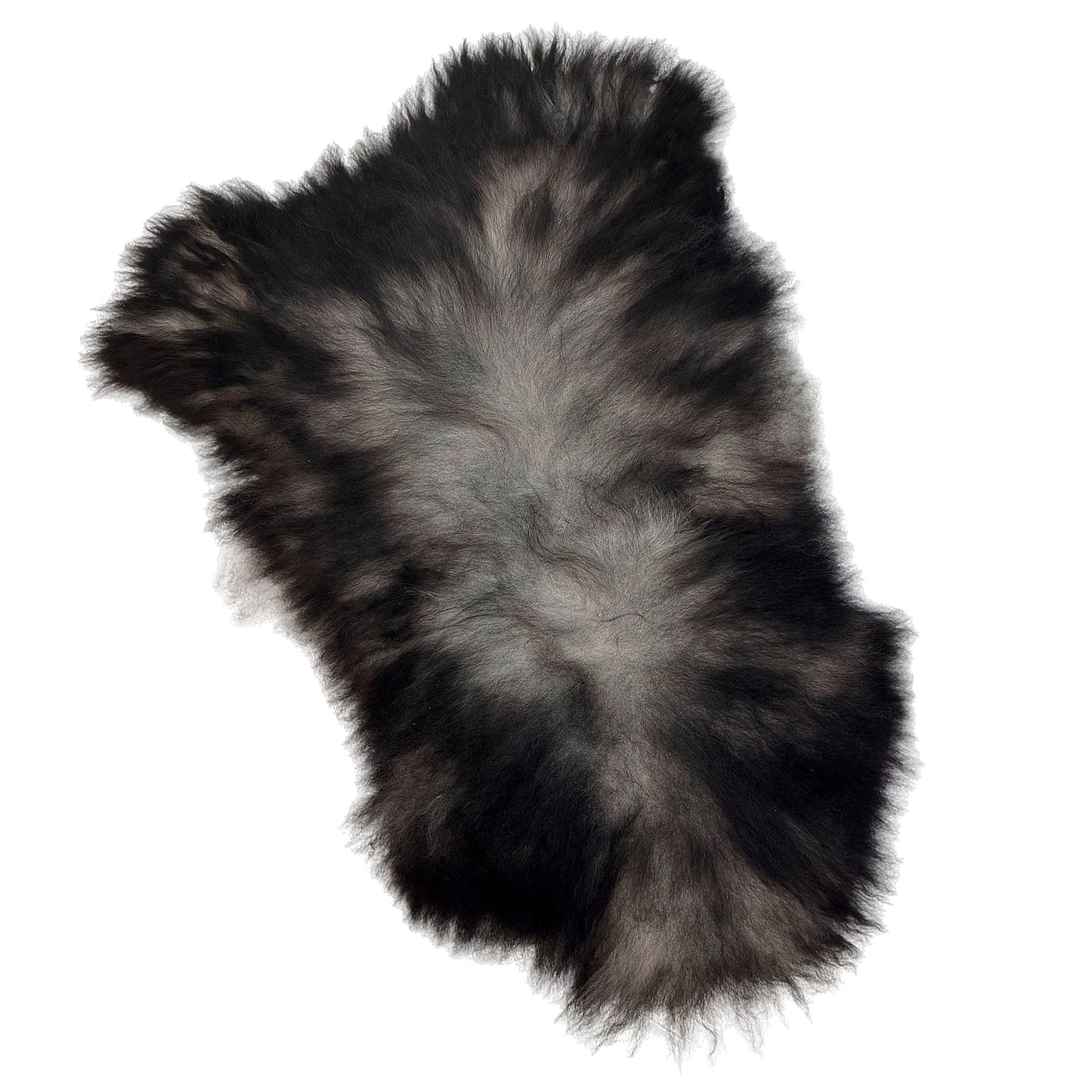 Luxury Norwegian Viking Heritage Sheepskin - Deep Black Long-Hair