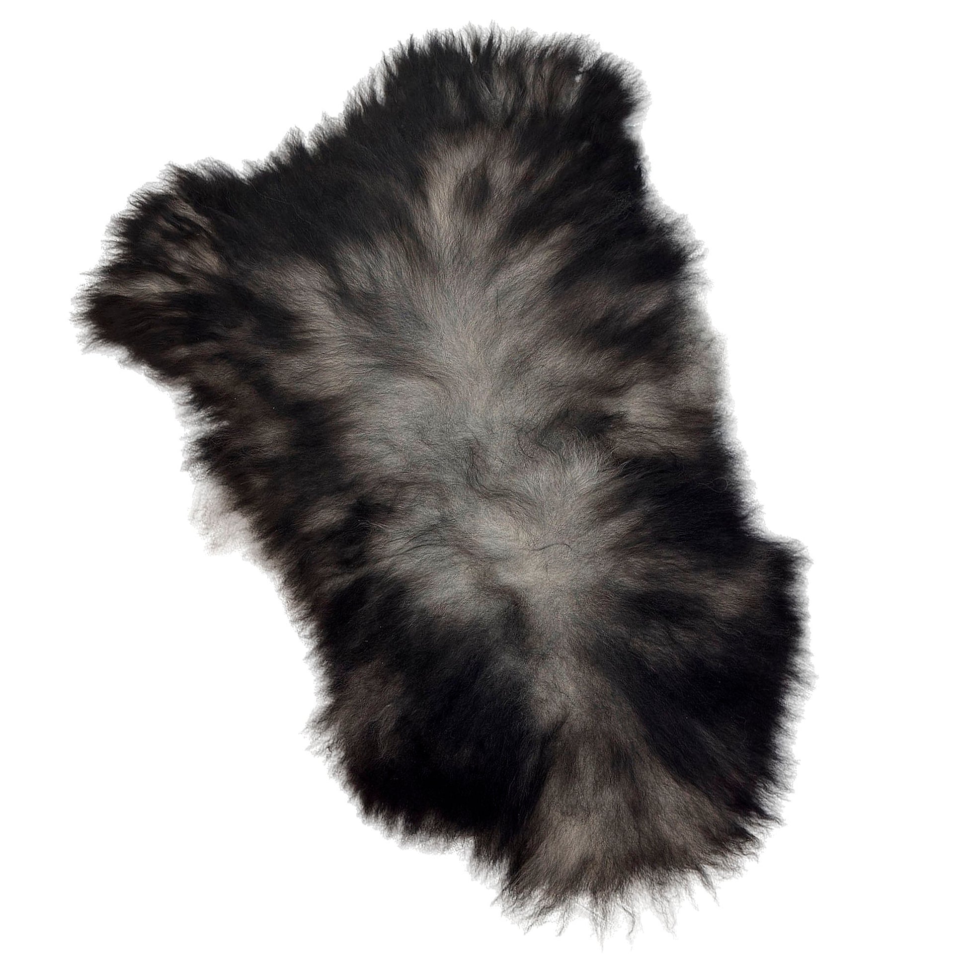 Luxury Norwegian Viking Heritage Sheepskin - Deep Black Long-Hair