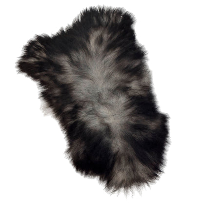 Luxury Norwegian Viking Heritage Sheepskin - Deep Black Long-Hair