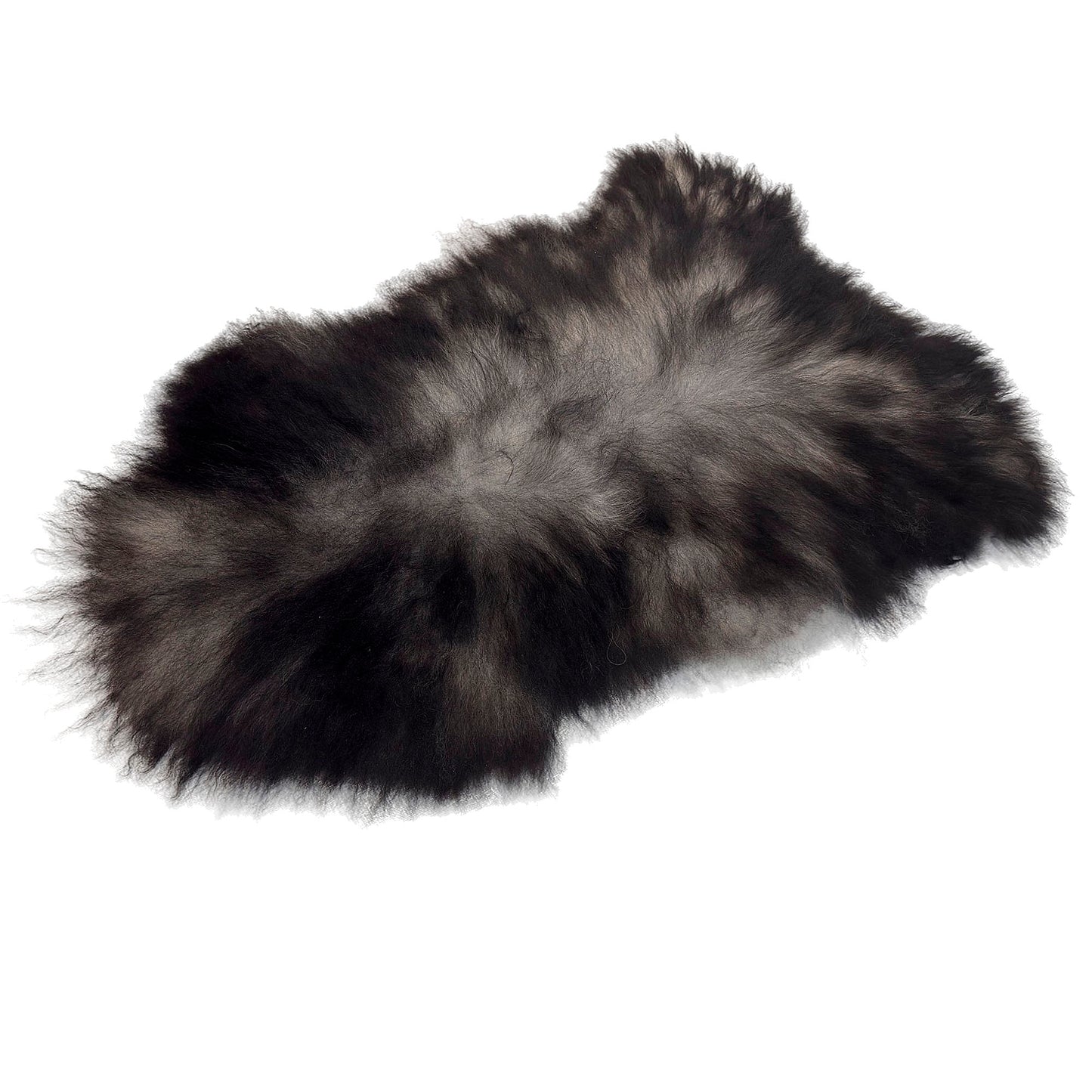 Luxury Norwegian Viking Heritage Sheepskin - Deep Black Long-Hair