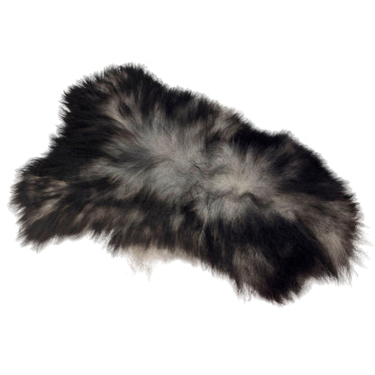 Luxury Norwegian Viking Heritage Sheepskin - Deep Black Long-Hair