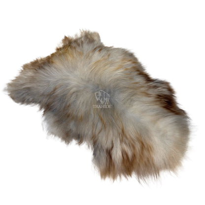 Luxury Norwegian Viking Heritage Sheepskin - Golden Flecked Beige Long-Hair
