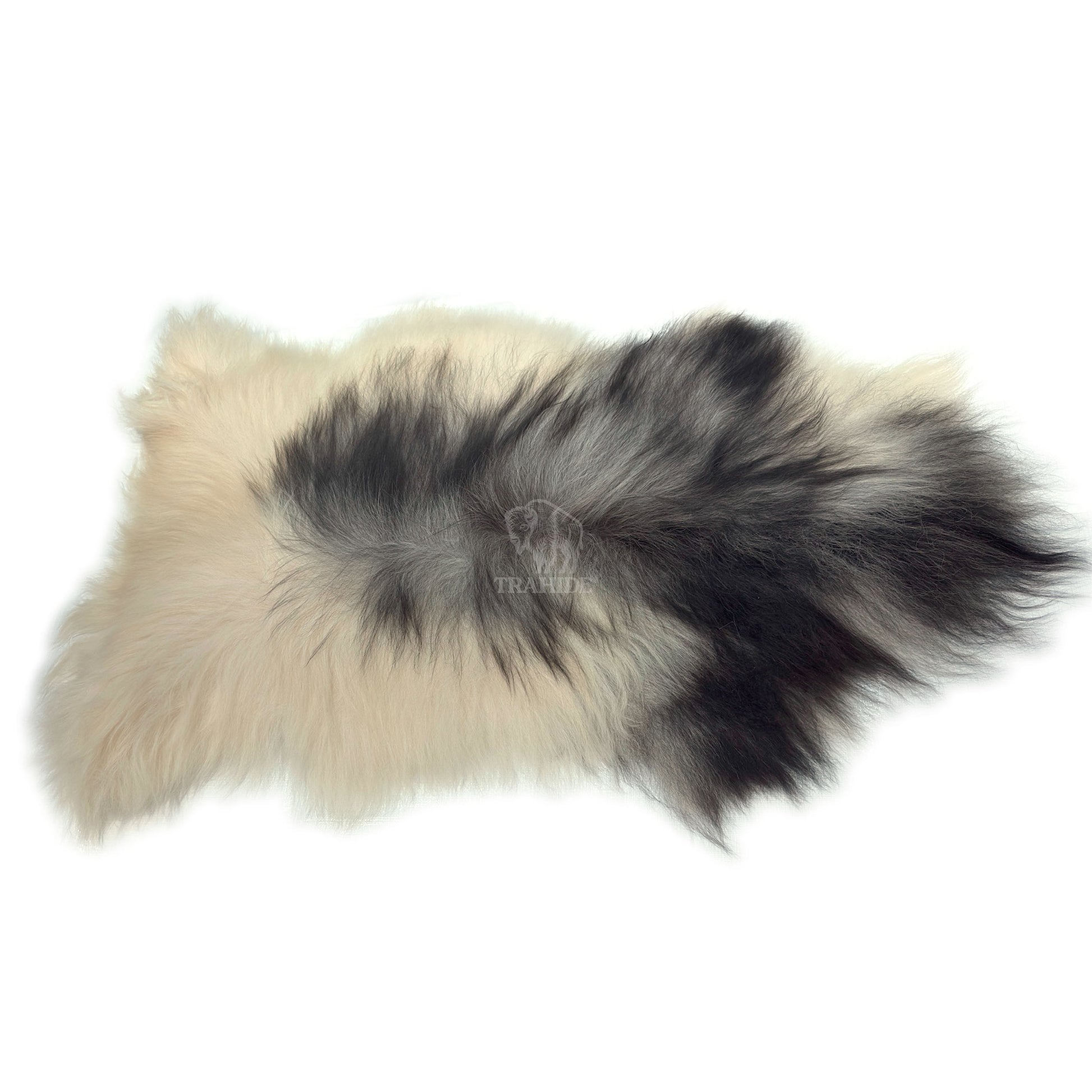 Luxury Norwegian Viking Heritage Sheepskin - Spotted Black & White Long-Hair