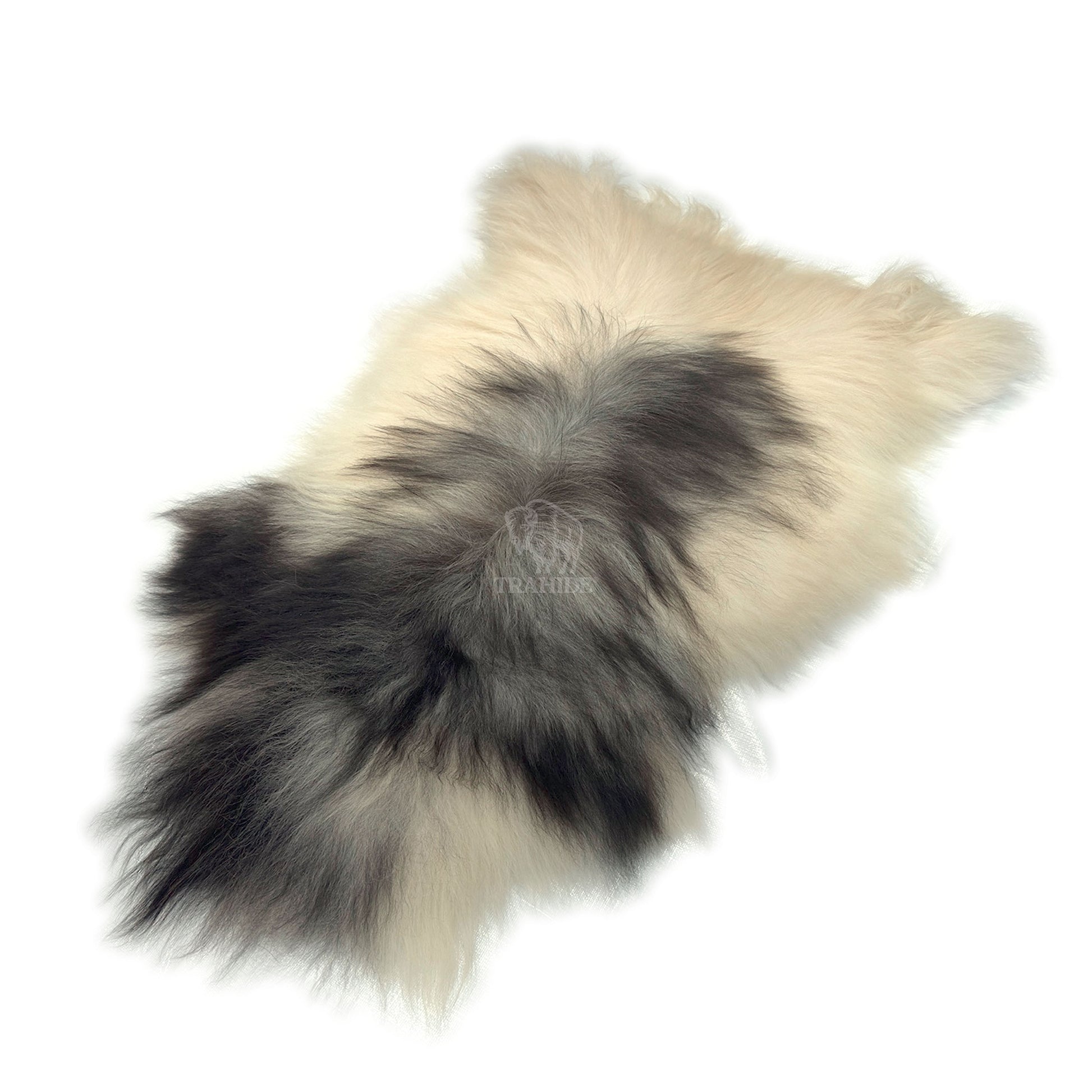Luxury Norwegian Viking Heritage Sheepskin - Spotted Black & White Long-Hair
