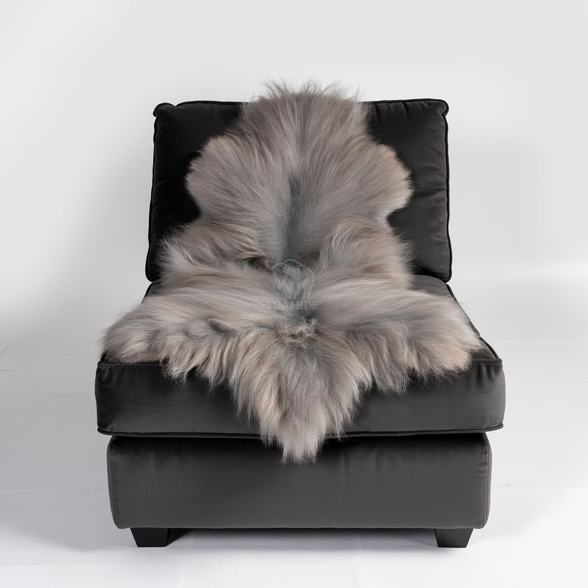 Luxury Norwegian Viking Heritage Sheepskin - Frosted Gray Long-Hair
