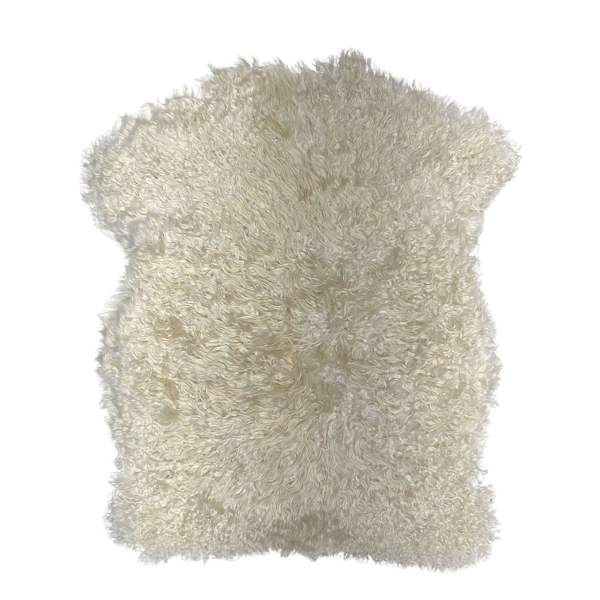 Argentinian Hair-On Angora Hide - White - First Grade - Luxuriously Soft & Elegant