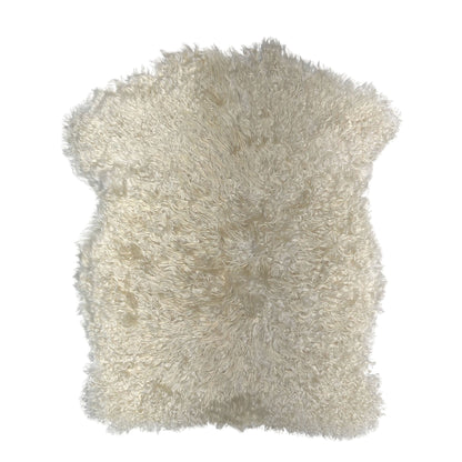 Argentinian Hair-On Angora Hide - White - First Grade - Luxuriously Soft & Elegant