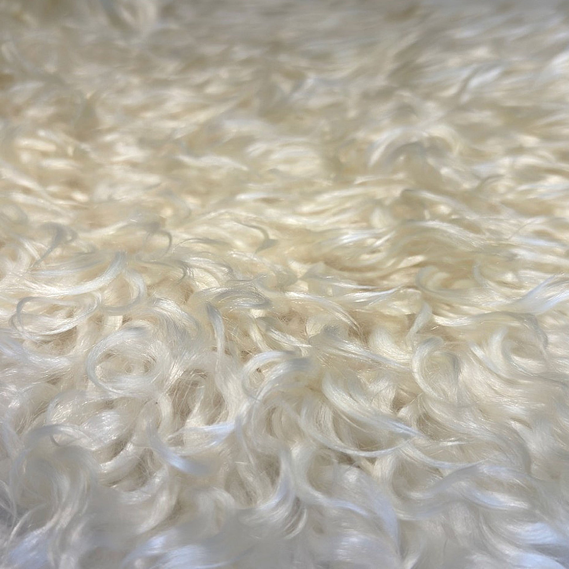 Argentinian Hair-On Angora Hide - White - First Grade - Luxuriously Soft & Elegant