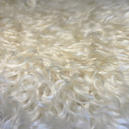 Argentinian Hair-On Angora Hide - White - First Grade - Luxuriously Soft & Elegant