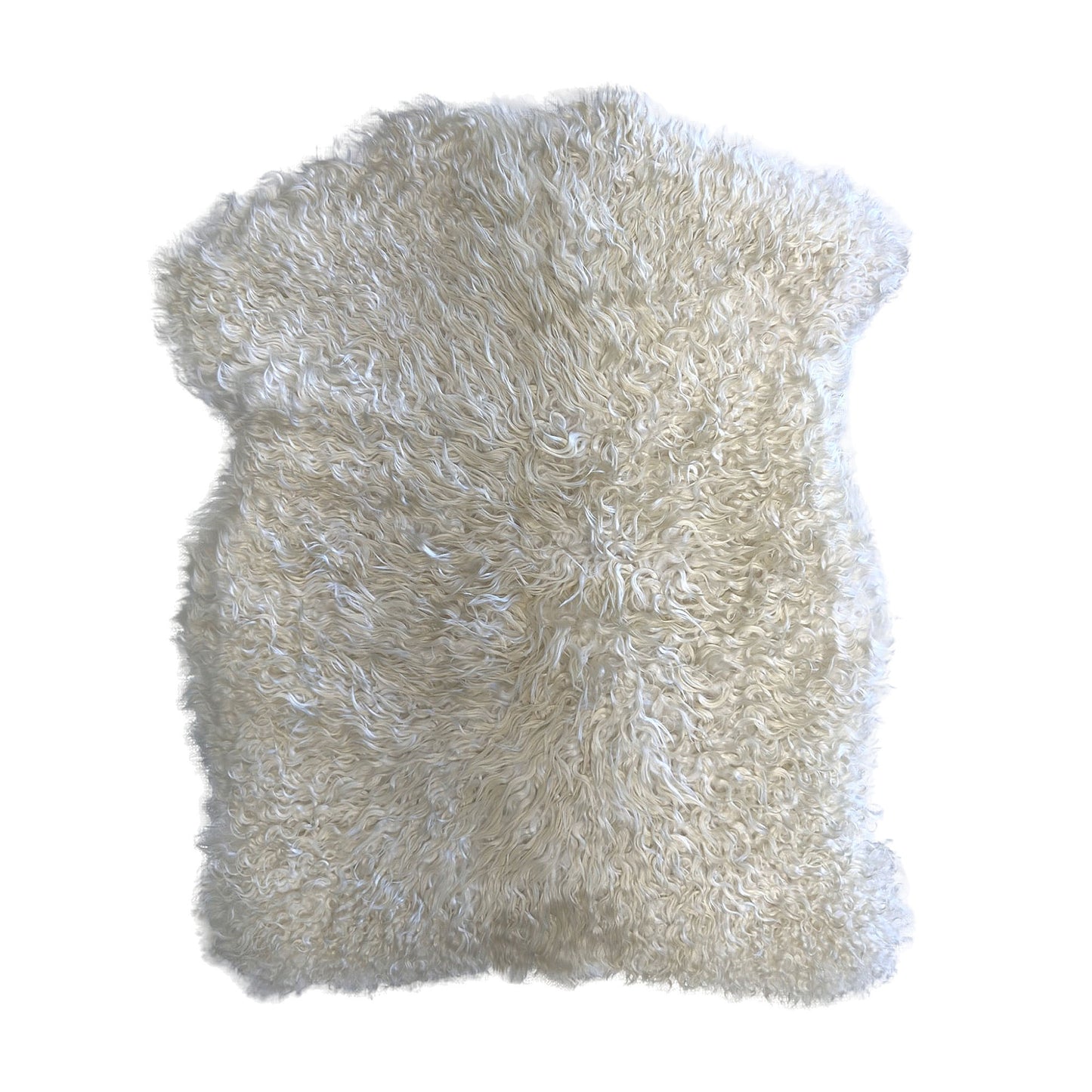 Argentinian Hair-On Angora Hide - White - First Grade - Luxuriously Soft & Elegant