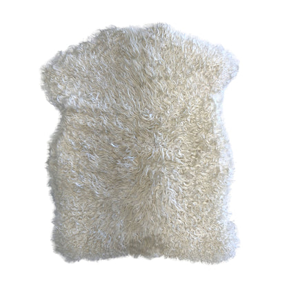 Argentinian Hair-On Angora Hide - White - First Grade - Luxuriously Soft & Elegant