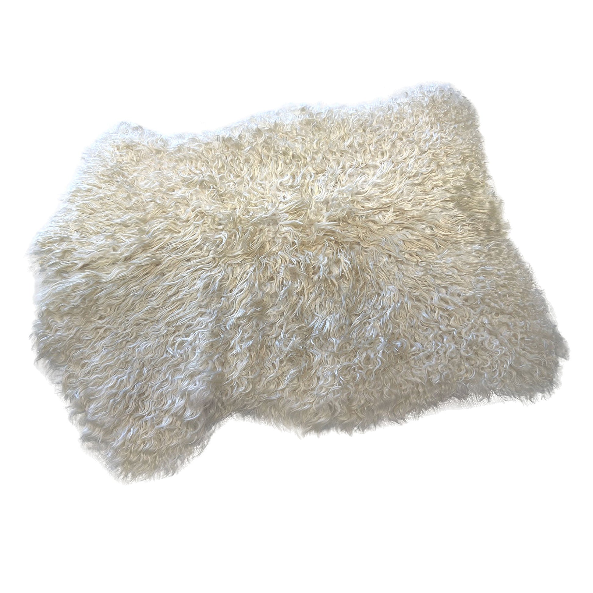 Argentinian Hair-On Angora Hide - White - First Grade - Luxuriously Soft & Elegant