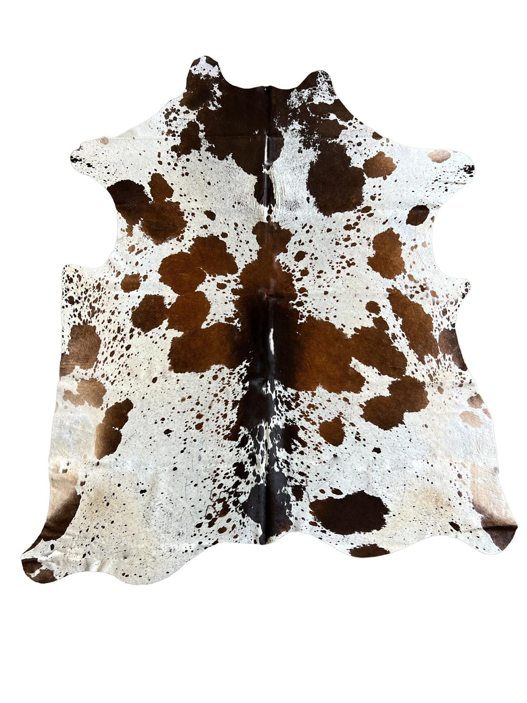 Cowhide Rug | Brown & White Hair-On – Natural Cut