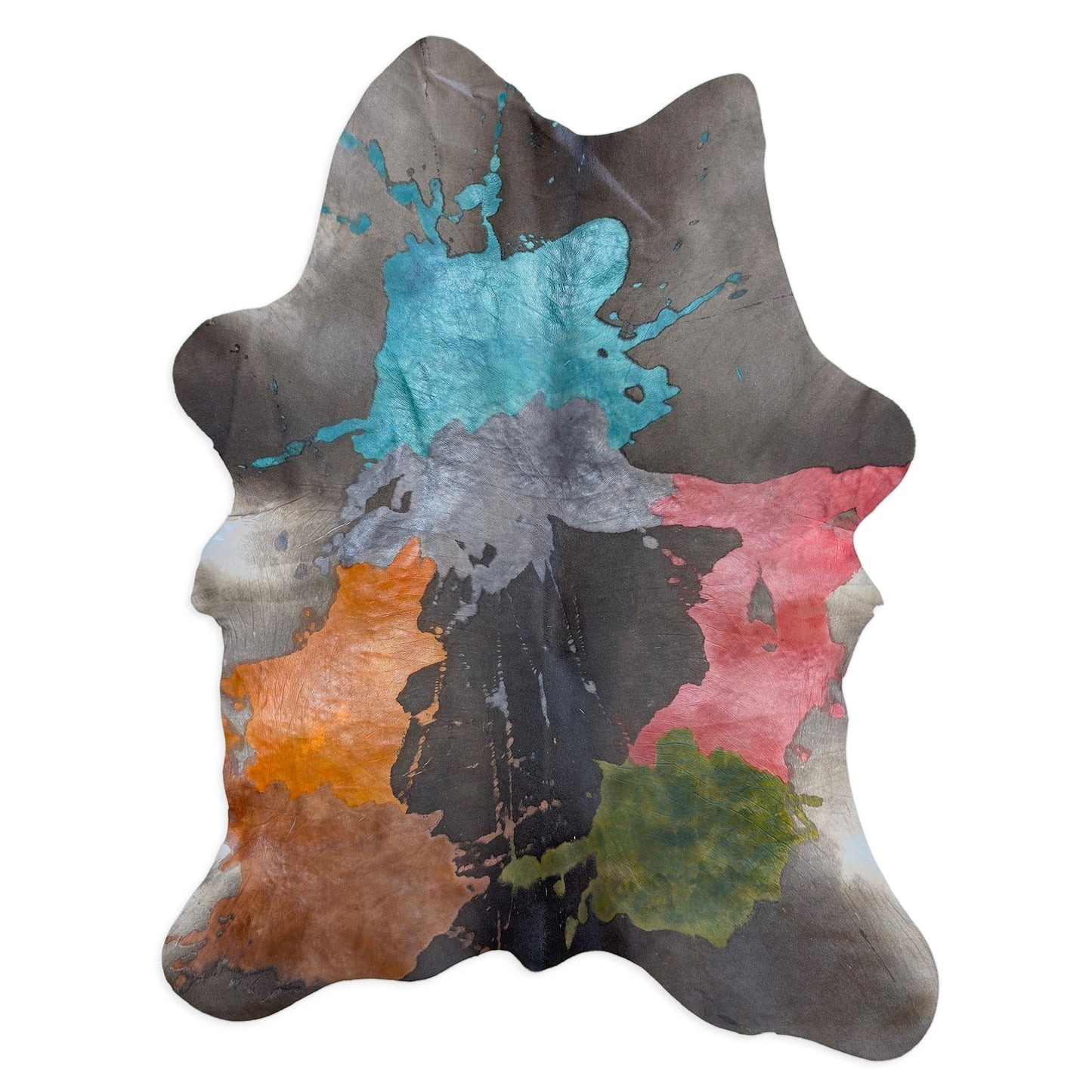 Hair-On Calf Hide – Paint Splashes | Artistic & Authentic