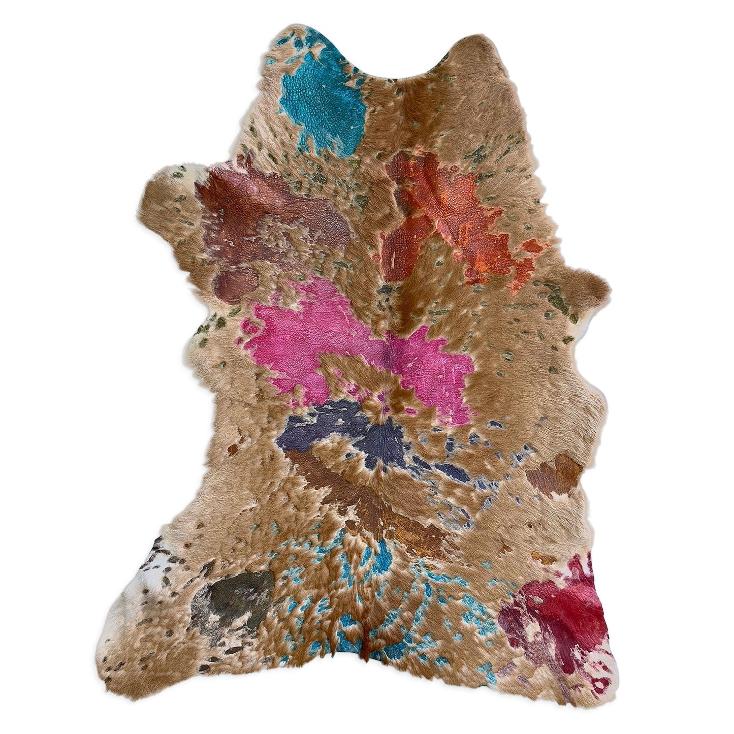 Hair-On Calf Hide – Paint Splashes | Artistic & Authentic