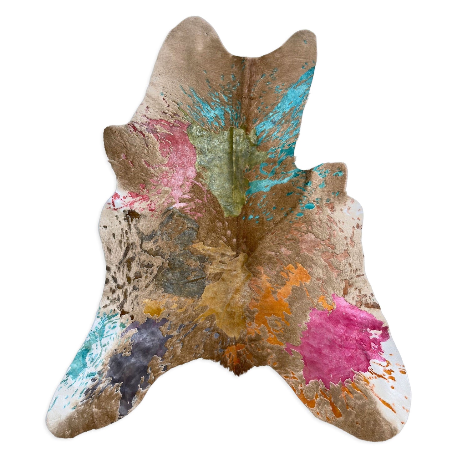 Hair-On Calf Hide – Paint Splashes | Artistic & Authentic