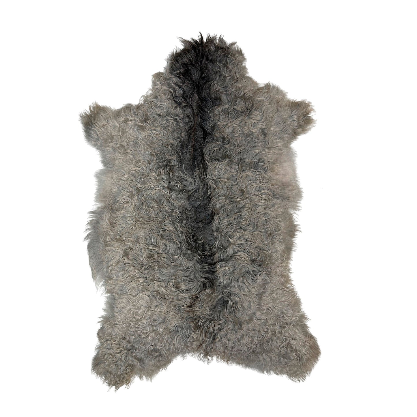 Argentinian Hair-On Angora Hide - Grey - First Grade - Luxuriously Soft & Elegant